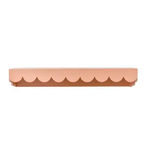 Melody Maison Peach Scalloped Wall Storage Shelf - 61cm