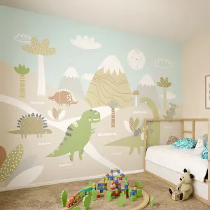 Origin Murals Children's Dinosaur Land Natural Matt Smooth Paste the Wall 300cm wide x 240cm high