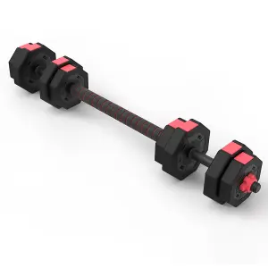 SunDaze Barbell Dumbbell Set 15kg Weight Plates Kit Fitness Gym