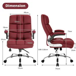 Costway Executive Office Chair Ergonomic Padded High Back Swivel Computer Desk Chairs