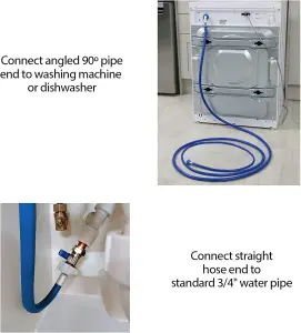 SPARES2GO Universal Washing Machine / Dishwasher Fill Hose Cold Water Inlet Feed Pipe (3.5 Metre)