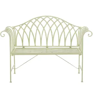 Garden Bench MILAZZO Metal Light Green