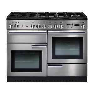 Rangemaster PROP110DFFSS/C Freestanding Electric Range cooker with Gas Hob - Stainless steel effect