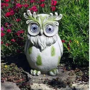 Saffo Owl Figurine with Solar Light