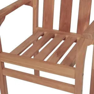 Berkfield Stackable Garden Chairs 8 pcs Solid Teak Wood