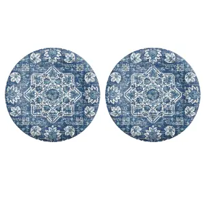 Purely Home Atlantic Blue Melamine  Side Plates - Set of 2