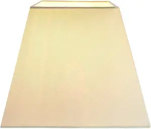 12" Empire Square Linen Lampshade - Cream