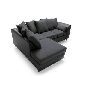 Dylan Corner Sofa Left Facing in Black