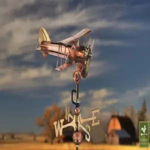 Espira 8812P Bi Plane Cottage Copper Weathervane