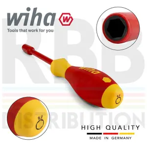 Wiha Hex Driver Screwdriver 1000v VDE Electrician 9mm SoftFinish Grip 00860