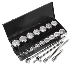 Sealey Socket Tool Set 21 Pieces 1" Square Drive 6 Point WallDrive Metric S0768