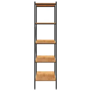 Berkfield 5-Tier Shelving Unit Black and Oak 80x40x163 cm