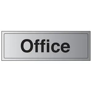 Office - Workplace Door Sign - Self Adhesive Vinyl - 300x100mm (x3)