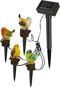 Outdoor Solar Garden Lights Set - Snail Or Bird Style! | Wowcher 2337