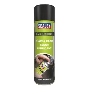 Sealey Chain & Cable Clear Lubricant 500mL Non-Corrosive - Pack of 6 Pcs SCS017