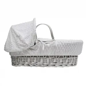 Kinder Valley White Dimple White Wicker Moses Basket