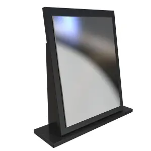 Cairo Mirror in Smooth Black (Ready Assembled)