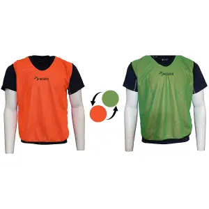 50 Inch Adult Reversible Sports Training Bib - ORANGE & GREEN 2 Colour Vest