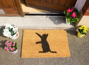 Cat On Two Legs Doormat - Regular 60x40cm