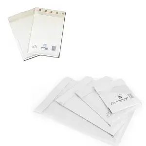 100 x D/1 (180 x 260mm) Mail Lite White Padded Bubble Lined Postage Mailing Envelopes