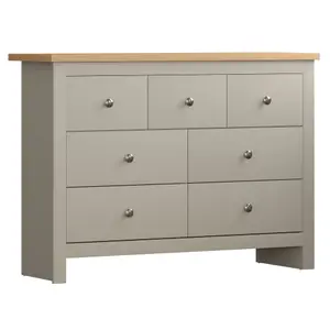 Vida Designs Arlington Grey 4+3 Drawer Chest (H)810mm (W)1115mm (D)350mm