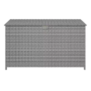 GoodHome Hamilton Steeple grey Plastic Rattan effect Storage box (W) 125cm x (D) 55cm