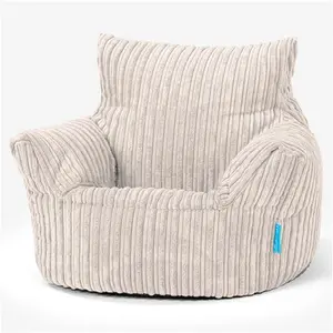 Lounge Pug Cord Childrens Toddler Armchair Kids Bean Bags UK Ivory