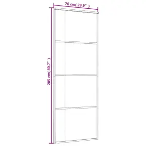 Berkfield Sliding Door ESG Glass and Aluminium 76x205 cm White