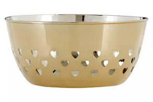 Maison by Premier Hearts Design Gold Bowl