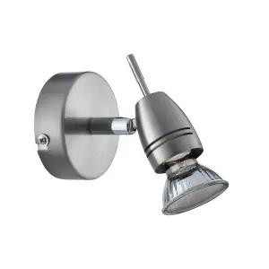 Lighting Collection Moin Satin Silver Spotlight