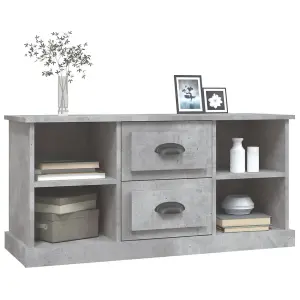 Berkfield TV Cabinet Concrete Grey 99.5x35.5x48 cm Engineered Wood