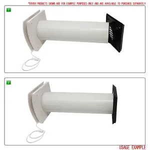 Kair Plastic Ducting Pipe 100mm - 350mm Short Length - Rigid Straight Duct Channel