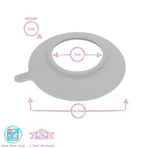 Tiny Dining Silicone Bamboo Plate Suction Cup - Pastel Pink