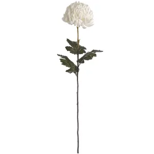 Hill Interiors Chrysanthemum White Faux Plant Large