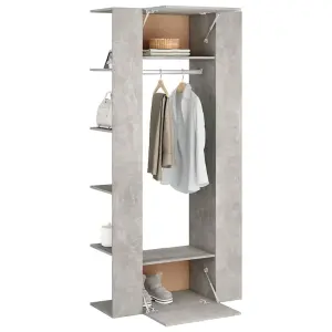 Berkfield Hallway Cabinets 2 pcs Concrete Grey Engineered Wood