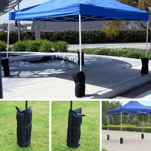 4PCS Gazebo Pole Sandbags Secure Leg Weights for Marquee, Market Stall & Outdoor Use