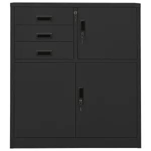 Berkfield Office Cabinet Anthracite 90x40x102 cm Steel