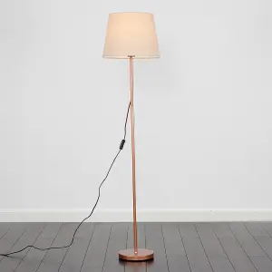 ValueLights Modern Standard Floor Lamp Base In Copper Metal Finish