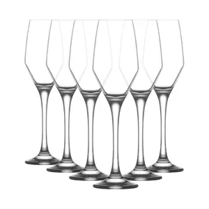 LAV Ella Glass Champagne Flutes - 230ml - Pack of 6