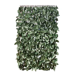 GardenKraft 26140 2.6m x 0.7m Dark Ivy Leaf Covered Trellis