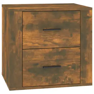 Berkfield Bedside Cabinet Smoked Oak 50x39x47 cm