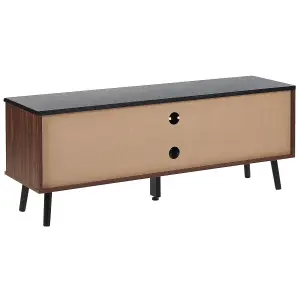 Beliani Traditional TV Stand Black PERTH