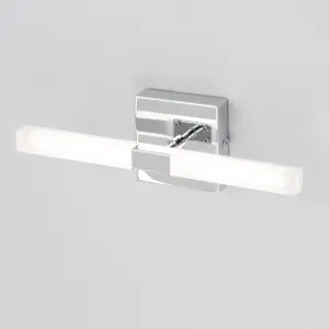 Litecraft Reno Chrome Twin LED Bathroom Wall Light