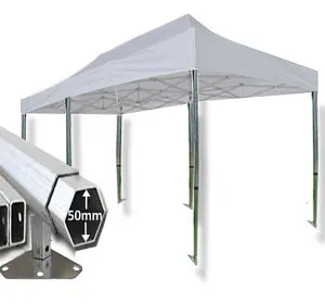 3m x 6m Extreme 50 Instant Shelter Pop Up Gazebos Frame & Canopy - White