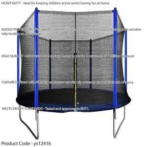 3m Kids Trampoline with Safety Net, Ladder & Anchors - Fun and Durable Garden Jump for Kids