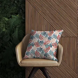 Tropical Leaf Pattern Outdoor Cushion 60cm x 60cm