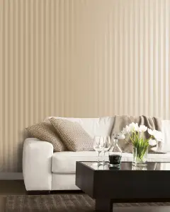 Galerie Simply Silks 4 Brushed Metallic Gold Matte Shiny Stripe Embossed Wallpaper