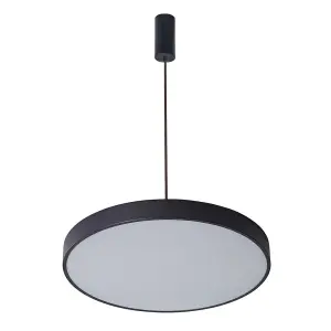 Luminosa Modern LED Hanging Pendant Black, Warm White 3000K 3600lm