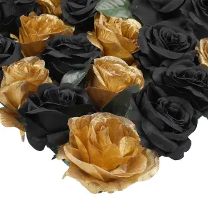 Artificial Flower Wall Backdrop Panel, 60cm x 40cm, Champagne Gold Roses