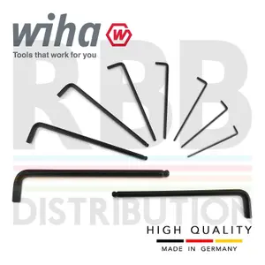 Wiha Allen L key Hex Driver Set Ball End Metric 1.5 to 10mm With Holder 03879